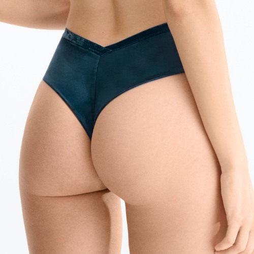 Lisca Velvet Luxe bleu slip brésilien