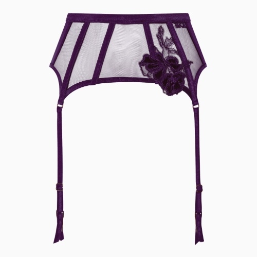 Lisca Velvet Luxe violet jarretelles garter belt