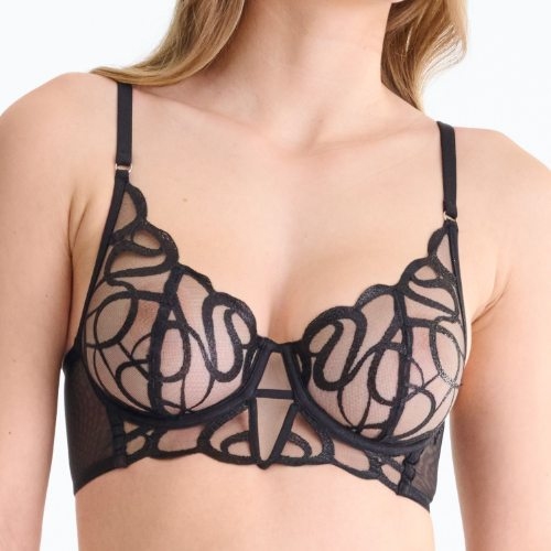 Lisca Shiny Secret noir soutien-gorge sans forme