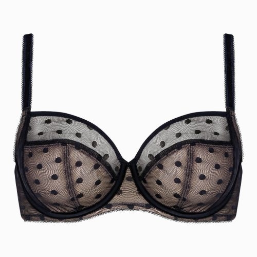 Lisca Retro Dots noir soutien-gorge sans forme