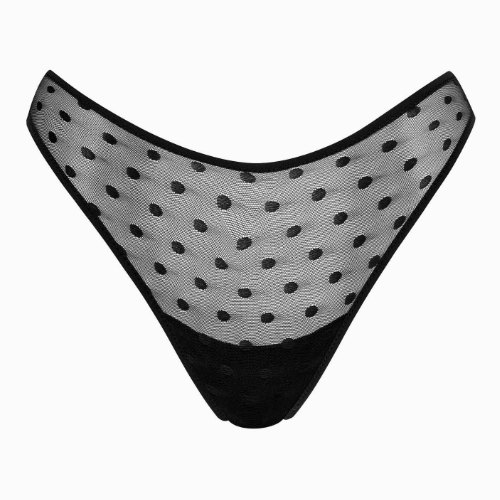Lisca Retro Dots noir culotte string