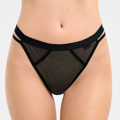 Lisca Mesh noir culotte string