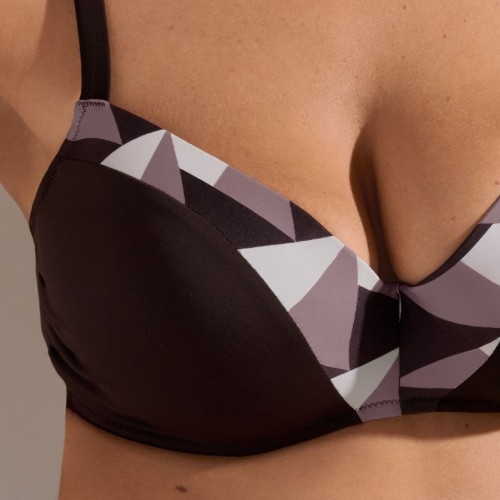Maillots de bain Lisca Toulouse marron haut de bikini préformé
