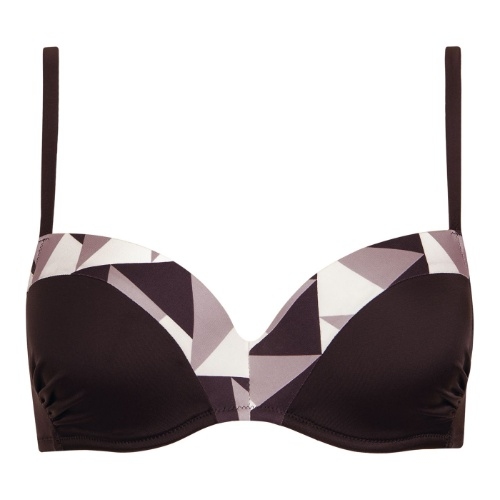 Maillots de bain Lisca Toulouse marron haut de bikini préformé