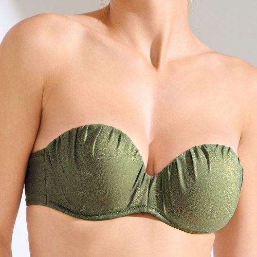Maillots de bain Lisca Imperia vert olive haut de bikini préformé