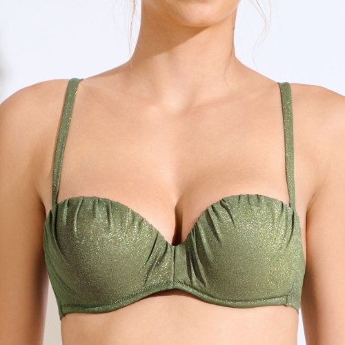 Maillots de bain Lisca Imperia vert olive haut de bikini préformé