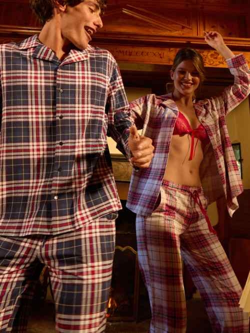 Lisca Heren Cosy Nights winter plaid pantalon de pyjama