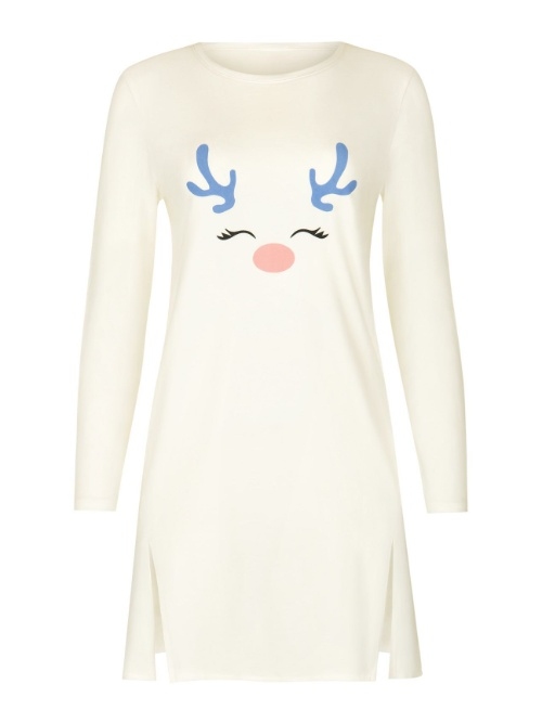 Lisca Nachtmode Holiday crème chemise de nuit