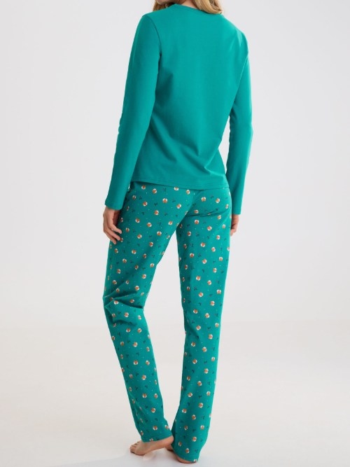 Lisca Nachtmode Foxy vert pyjama