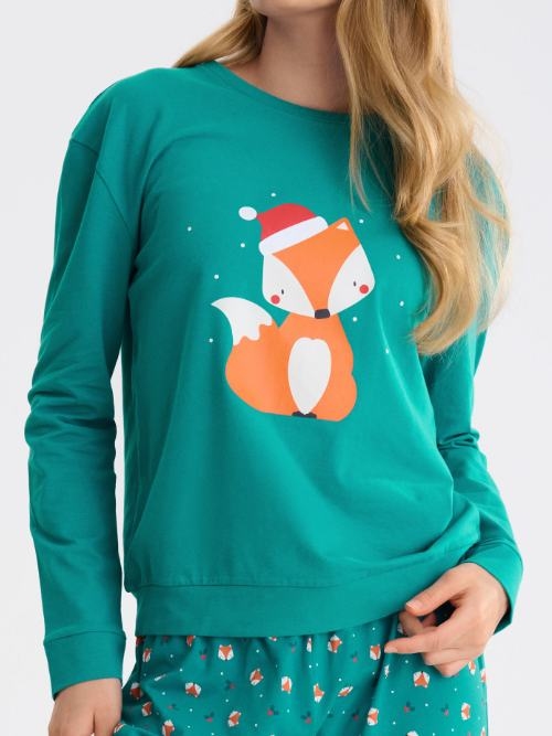 Lisca Nachtmode Foxy vert pyjama