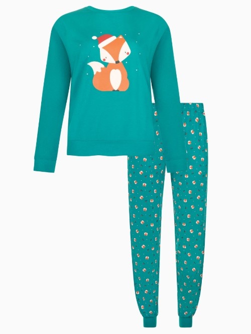 Lisca Nachtmode Foxy vert pyjama
