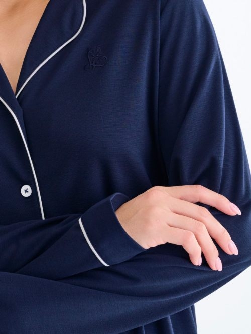 Lisca Nachtmode Tara bleu marine pyjama