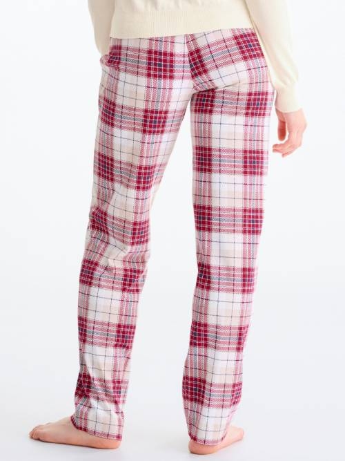 Lisca Nachtmode Cosy Nights red plaid pantalon de pyjama