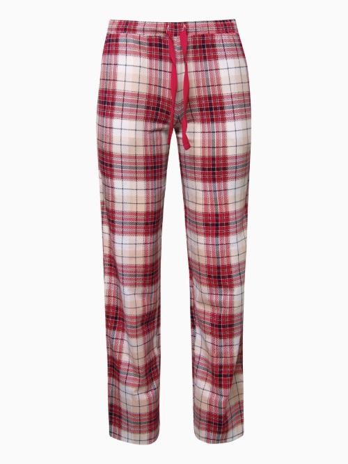 Lisca Nachtmode Cosy Nights red plaid pantalon de pyjama