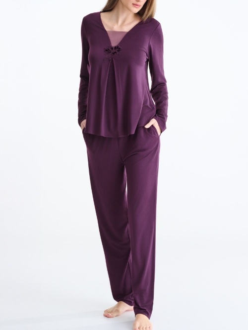 Lisca Nachtmode Velvet violet pyjama
