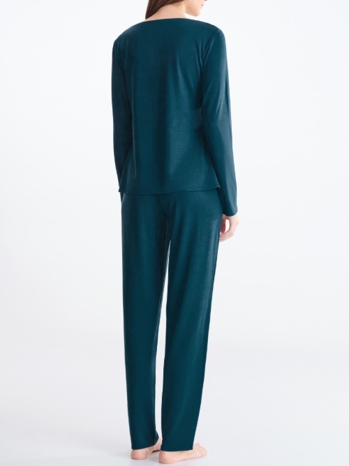 Lisca Nachtmode Velvet bleu pyjama