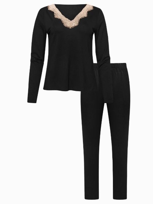 Lisca Nachtmode Tania noir pyjama