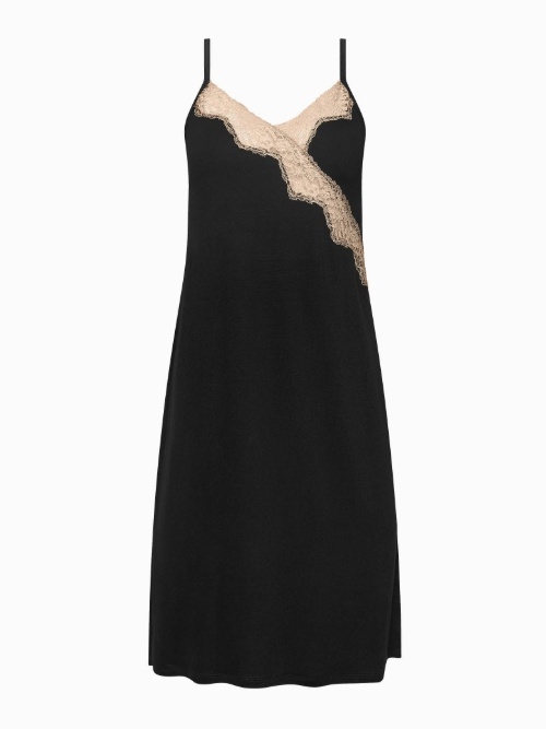 Lisca Nachtmode Tania noir chemise de nuit