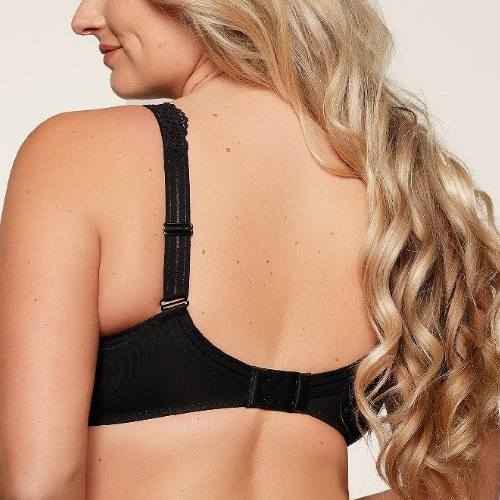LingaDore Quotidien Uni Fit Plus Bra noir/poudre soutien-gorge sans forme