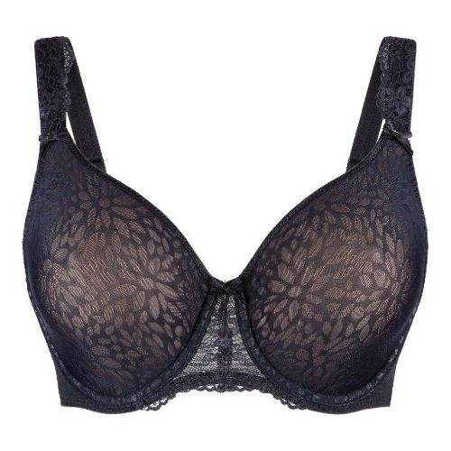LingaDore Quotidien Uni Fit Plus Bra noir/poudre soutien-gorge sans forme