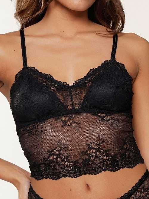 LingaDore Quotidien Basic noir soutien-gorge sans armatures en dentelle