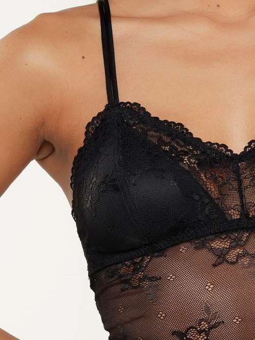 LingaDore Quotidien Basic noir soutien-gorge sans armatures en dentelle
