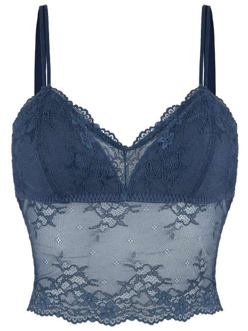 LingaDore Quotidien Basic dark denim soutien-gorge sans armatures en dentelle