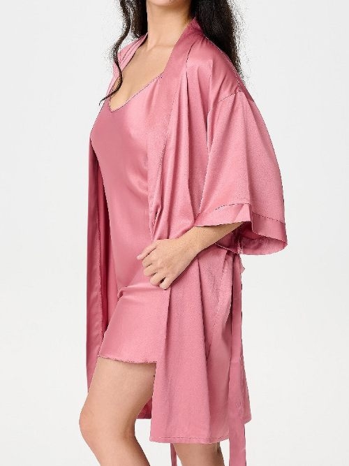 LingaDore Quotidien Basic dusty rose kimono