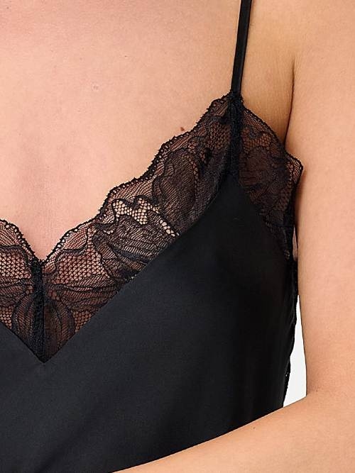 LingaDore Night 8501 noir top spaghetti