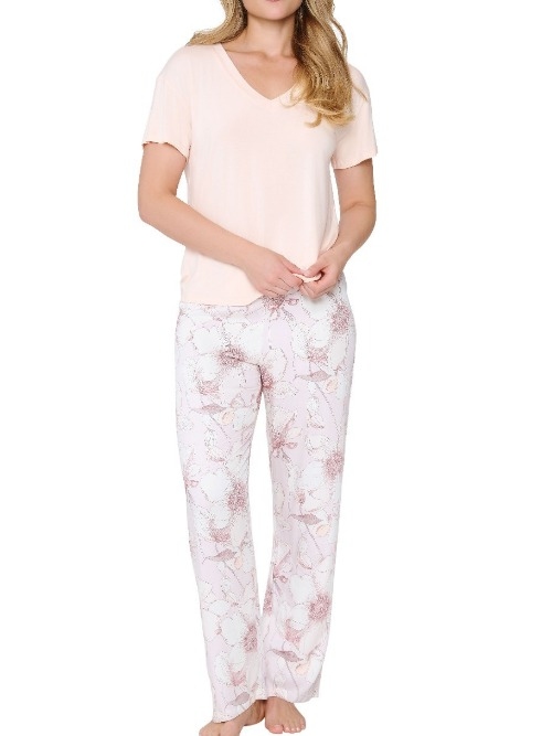 LingaDore Night 8407 abricot/print chemise de nuit