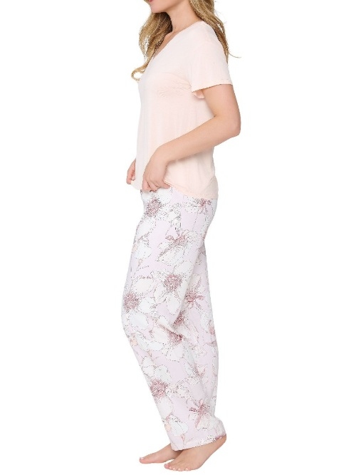LingaDore Night 8407 abricot/print chemise de nuit