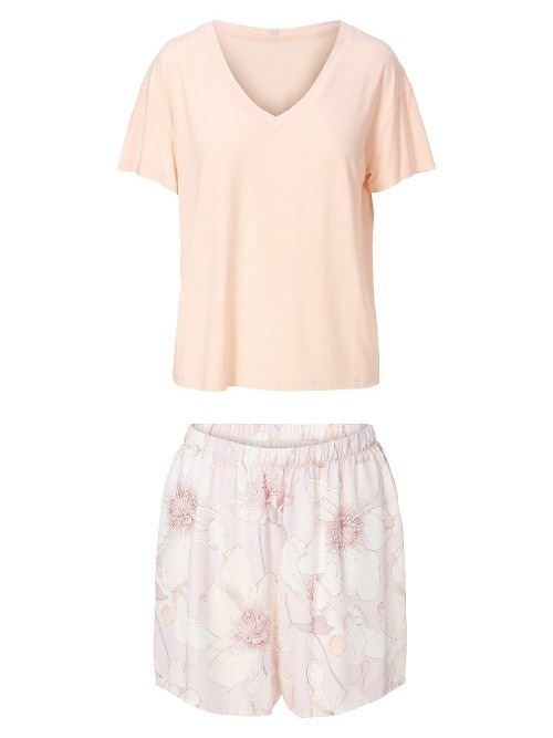LingaDore Night 8408 abricot/print shortama