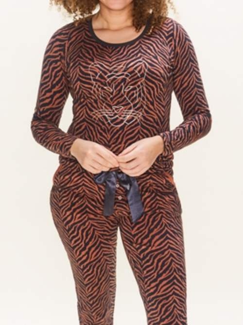 Charlie Choe Wild Nights brun/imprimé chemise de nuit