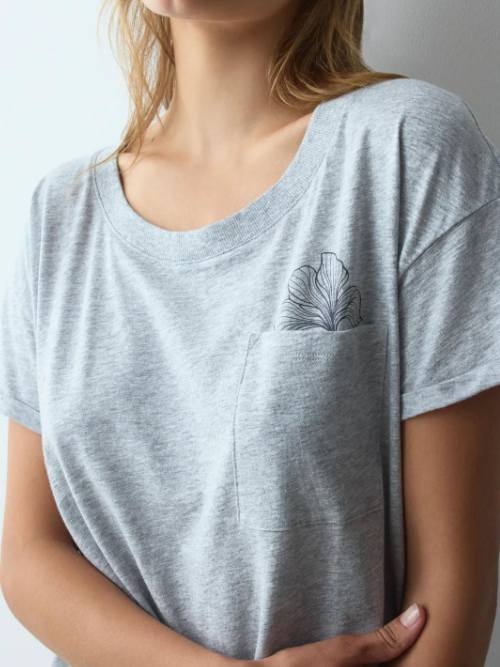 Triomphe Nightdresses gris foncé chiné chemise de nuit