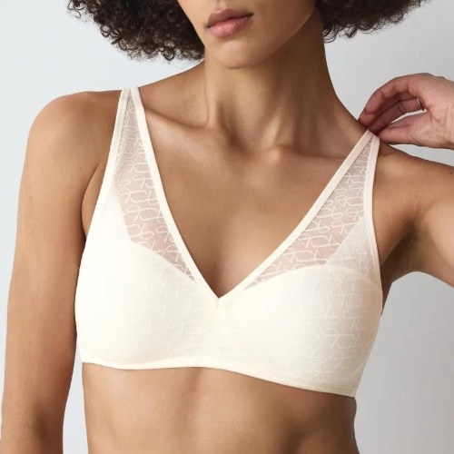 Triomphe Signature Sheer blanc écru soutien-gorge rembourré