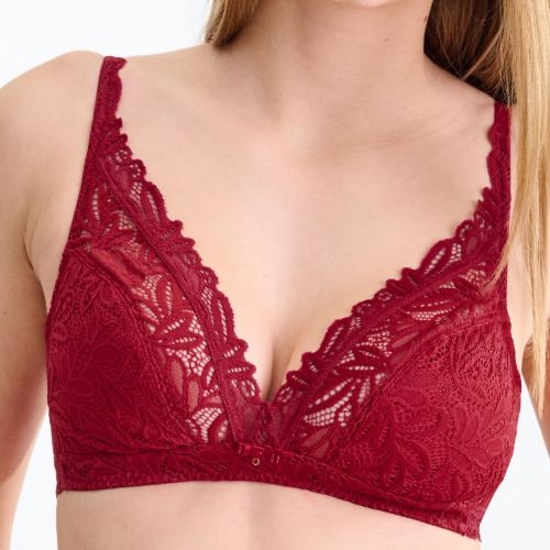 Lisca Tiara cranberry juice soutien-gorge sans armatures en dentelle