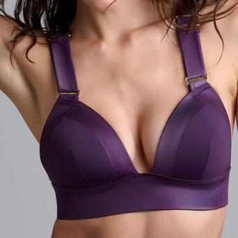 MARLIES DEKKERS BEACH CACHE COEUR Deep Purple Triangle Bikini top