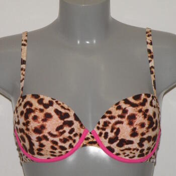 SAPPH BEACH SAMPLES BLOOMINGDALE BrownPrint/Pink Padded bikinitop