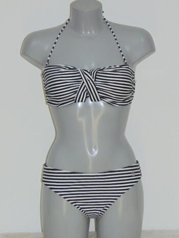 SHIWI BELLA White/Black stripe Bandeau Bikinitop + Brief