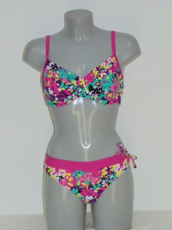 SHIWI FLEUR Pink/MultiColour Soft-Cup Bikinitop + Brief