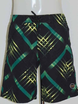 Les hommes de Shiwi Striped noir/vert maillot de bain pour homme