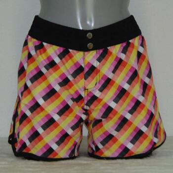 SHIWI AFTER BEACH TRIANGLED Yellow/Pink Long Short