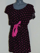 Shiwi Flamingo noir/rose robe