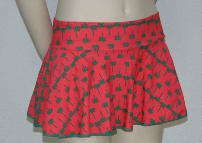 Seins et culottes bouffantes Palm rose/brun vêtement de plage Seins et culottes bouffantes Palm rose/brun vêtement de plage