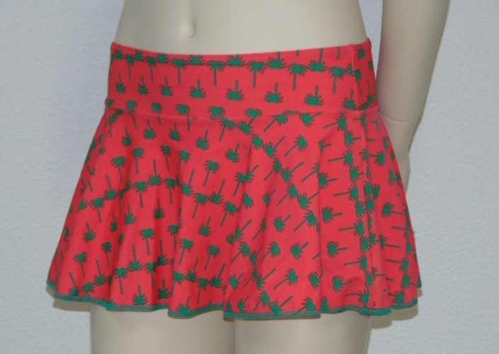 Seins et culottes bouffantes Palm rose/brun vêtement de plage Seins et culottes bouffantes Palm rose/brun vêtement de plage