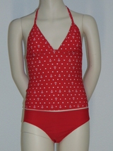 Boobs & Bloomers Ancher rouge/blanc tankini set