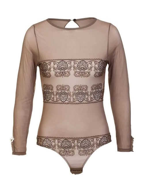 Sapph Uptown Girl taupe corselet