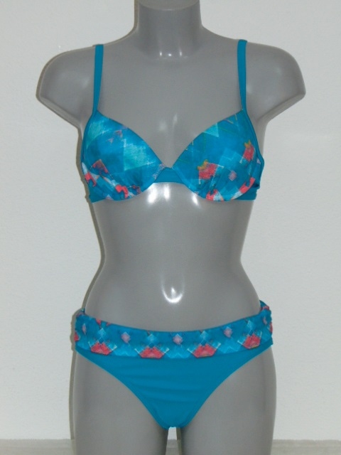 Nickey Nobel Melody bleu/print haut de bikini préformé
