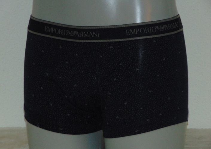 Armani Hommes Trunk bleu marine/print boxer Armani Hommes Trunk bleu marine/print boxer