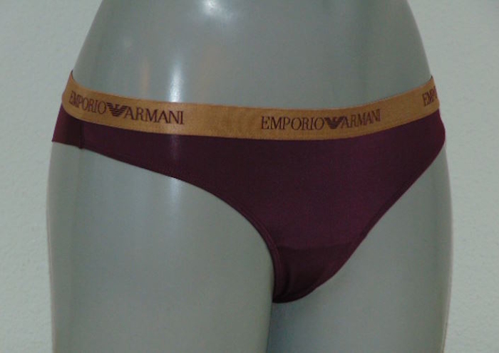 Armani Ladies Microfiber aubergine slip brésilien Armani Ladies Microfiber aubergine slip brésilien